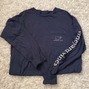 Vineyard Vines Long Sleeve with Pocket. Size Small. Navy Blue